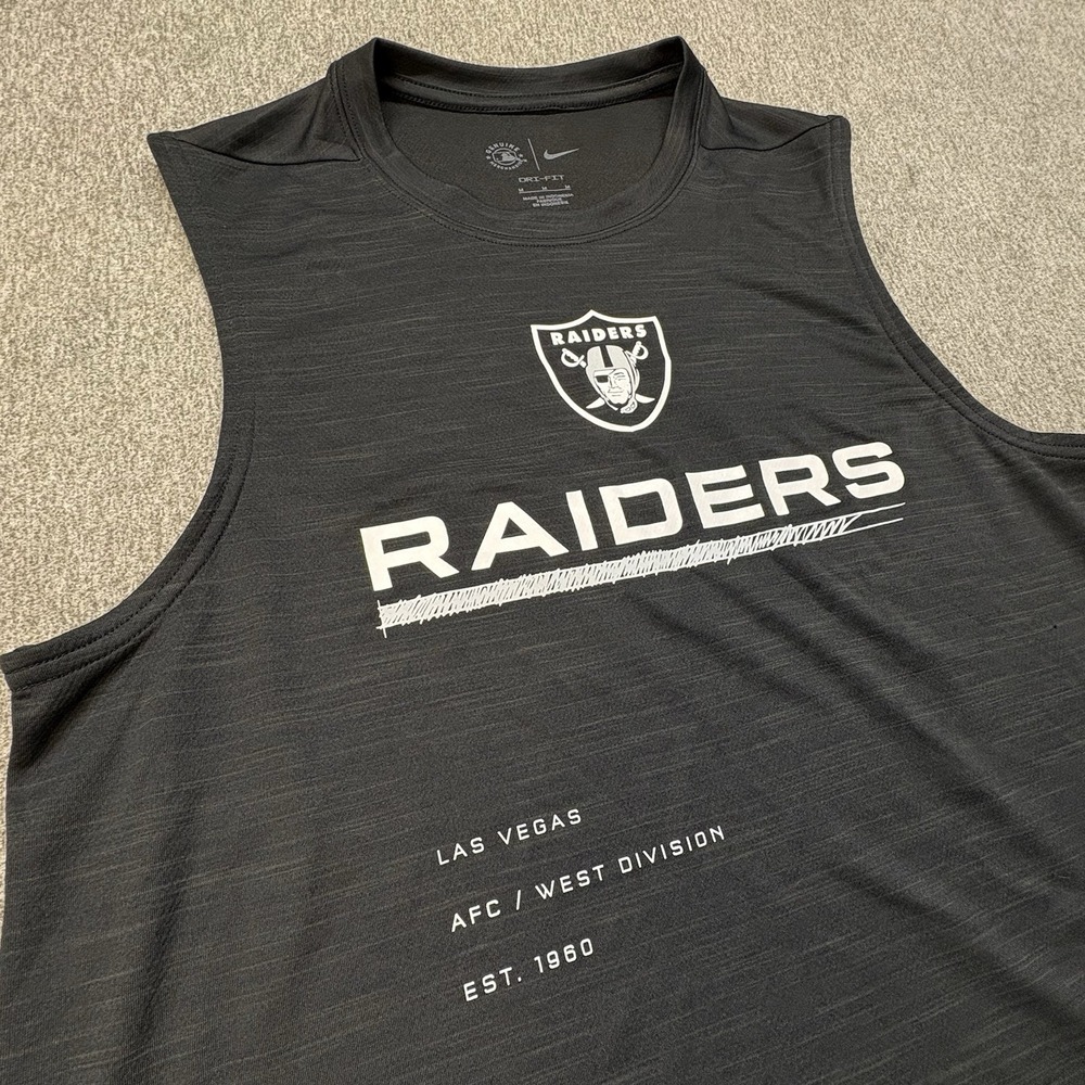 Nike Las Vegas Raiders Blitz Legend Muscle Tank Top Men's M Black Tank Top NFL